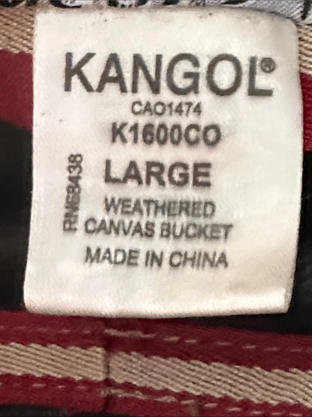 Kangol weathered canvas Yellow and Gray all over print Bucket Hat